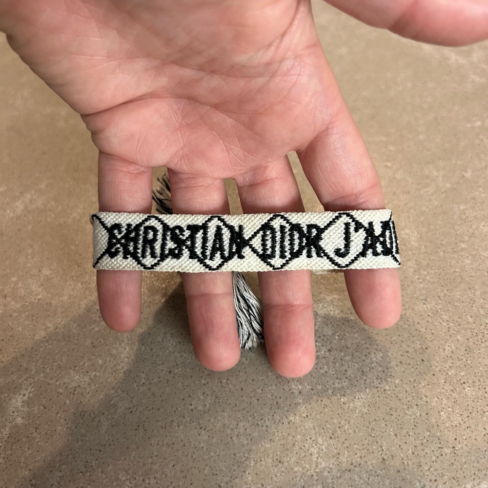 Christian Dior white and black bracelet
